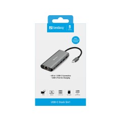 Sandberg USB-C Dock HDMI+LAN+SD+USB100W